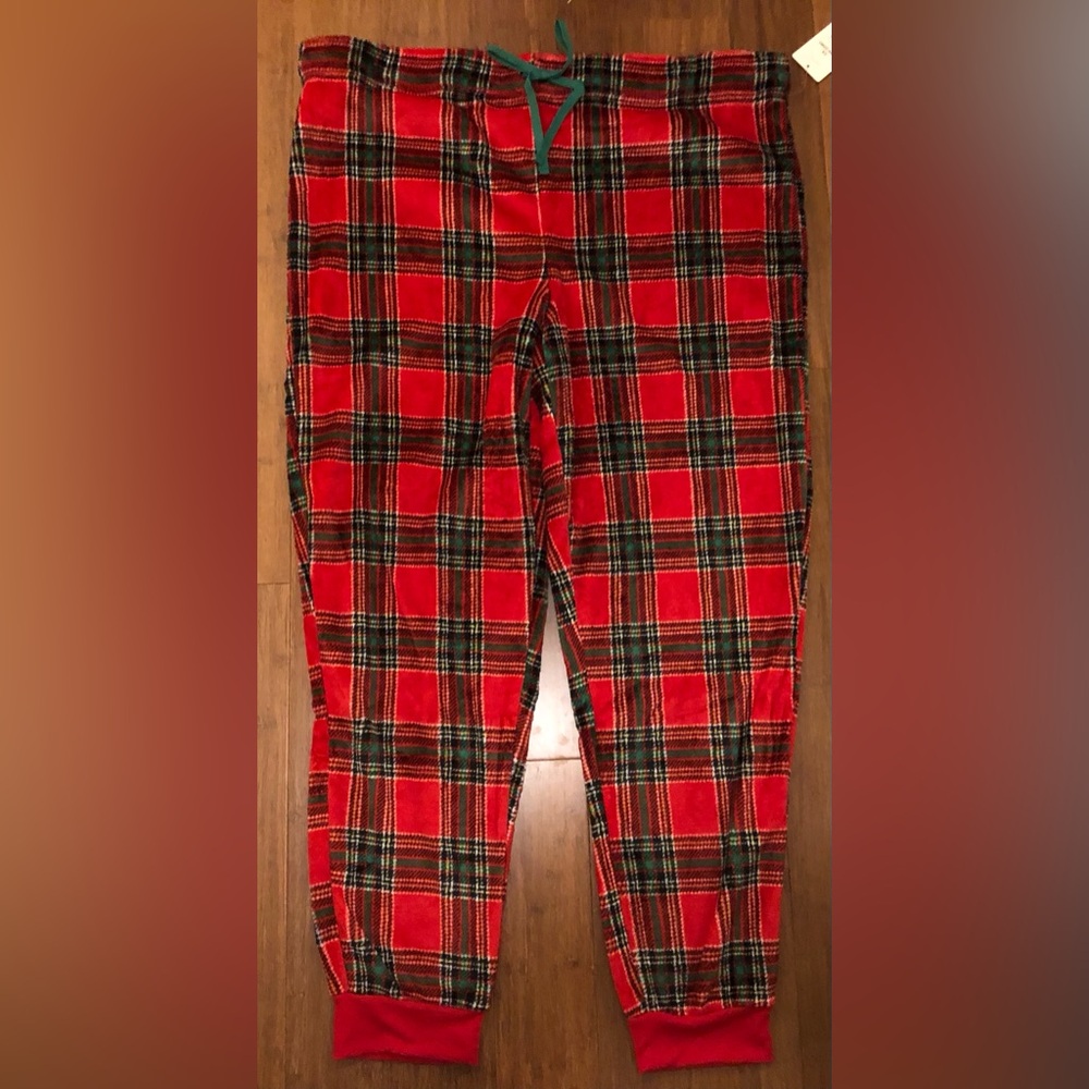 Secret Treasures Pajama Pants New NWT Plaid Red Green Size 2X / 18-20 Soft Cozy